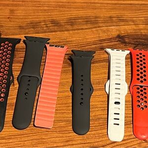 Smartwatch Band Set - Black, Red, White